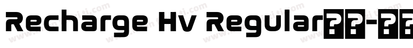 Recharge Hv Regular字体字体转换
